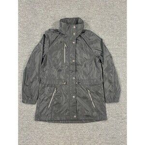 Polo Ralph Lauren Womens Small Golf Hidden Hood Black Windbreaker Jacket $198